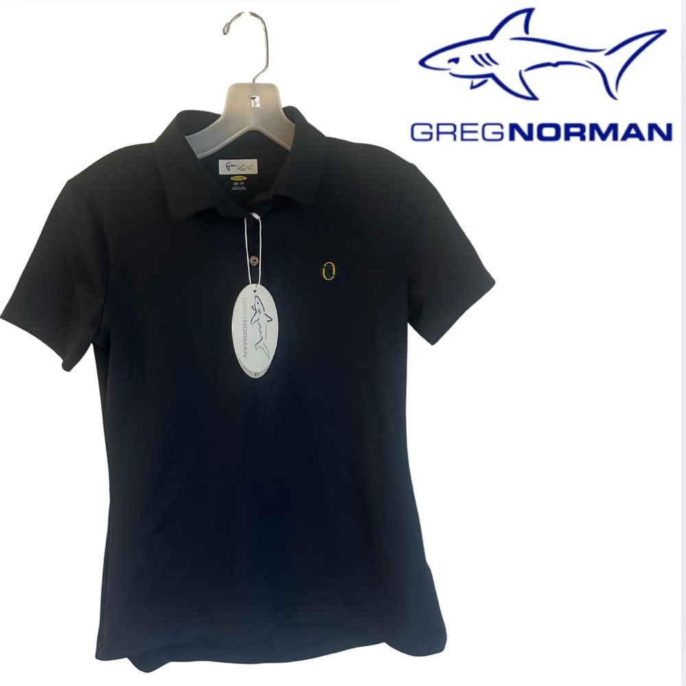 Greg Norman Women’s Golf Dark Navy Blue Oakmont Country Club Polo Golf Shirt